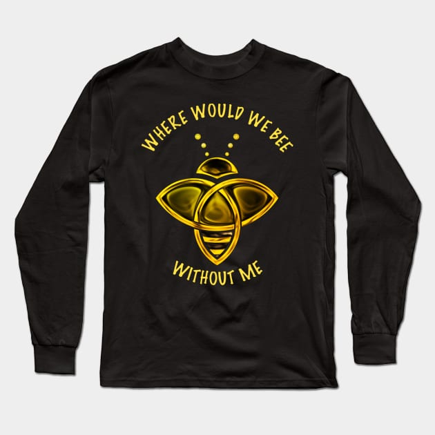 Celtic Knot Honey Bee Long Sleeve T-Shirt by Erno